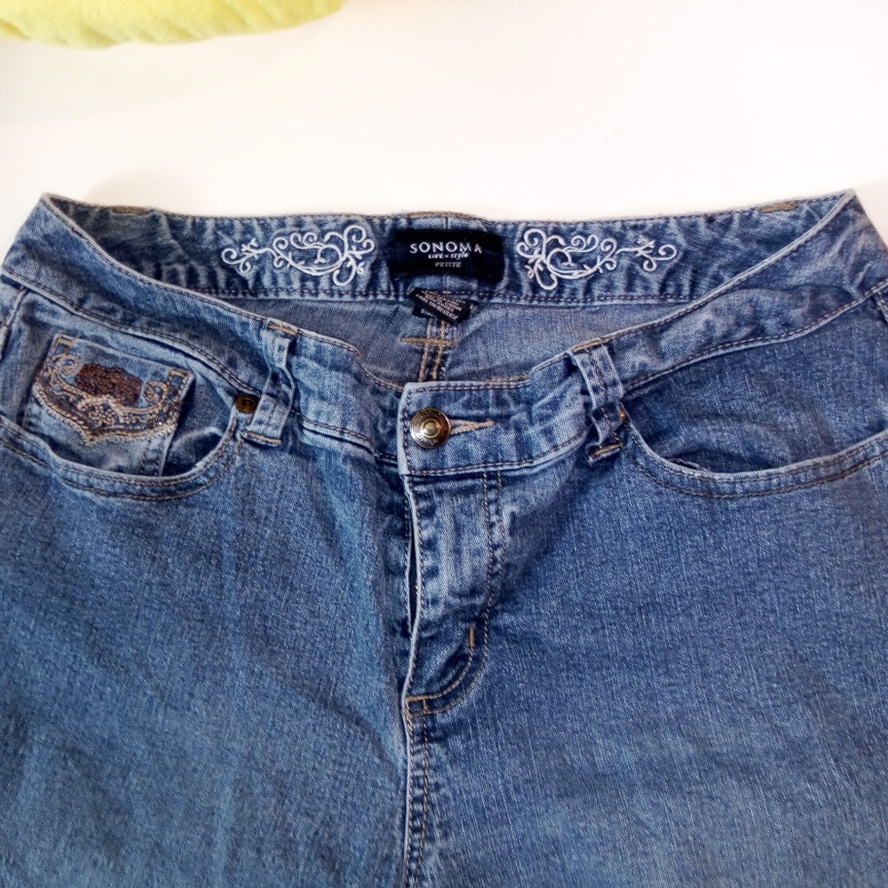 Women's Sonoma Capri Blue Jeans 8 Petite
